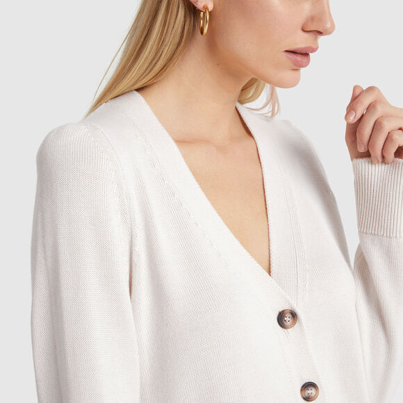 G. Label Lightweight Erica Cardigan - XS - White - Picture 5 of 6